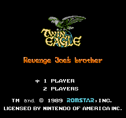 Twin Eagle - Revenge Joe's Brother (USA) Title Screen